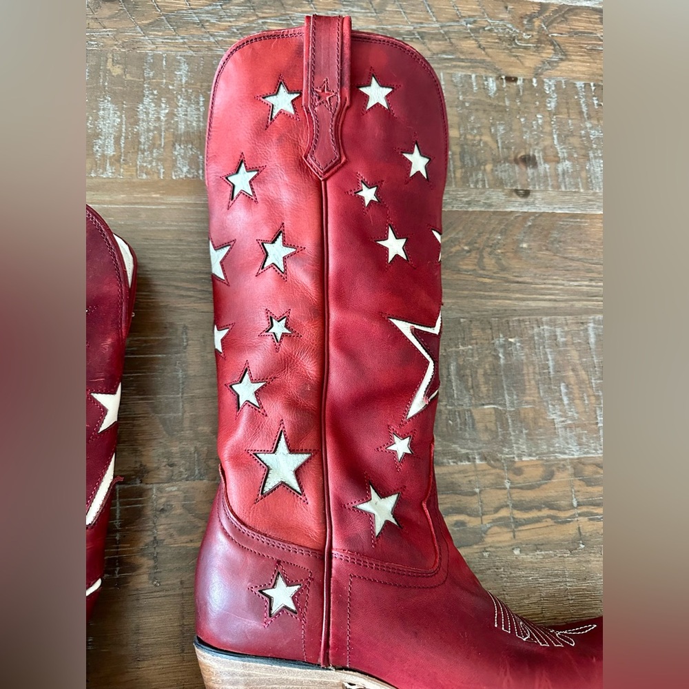 NEW Freebird Red Starzz Leather Boots, Size 10 - Picture 9 of 16